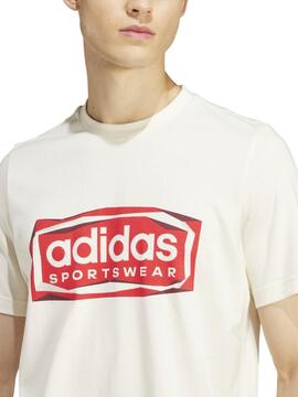 Camiseta Adidas SPW Logo M Beige/Rojo