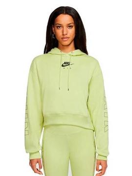 Sudadera Nike Cropped Verde Fluor Mujer