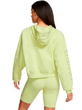 Sudadera Nike Cropped Verde Fluor Mujer