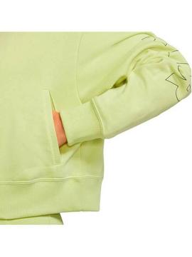 Sudadera Nike Cropped Verde Fluor Mujer