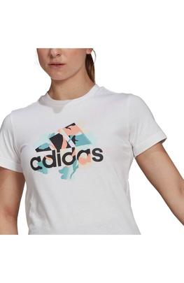 desastre clímax coger un resfriado Camiseta Adidas Floral Blanco Mujer