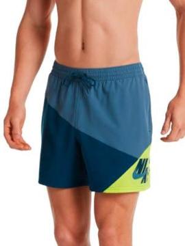 Bañador Nike Azul Fosforito Hombre