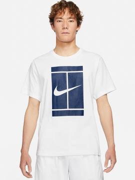 Camiseta Nike Cuadro Marino Logo Blc Hombre