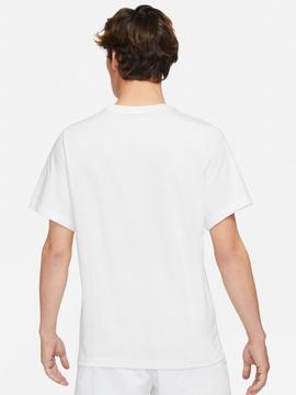 Camiseta Nike Blanca Cuadro Marino Logo Blc Hombre