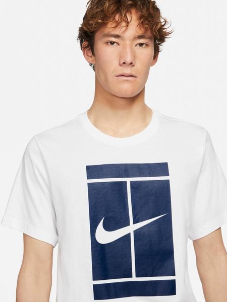 Manual Blanco desastre Camiseta Nike Blanca Cuadro Marino Logo Blc Hombre