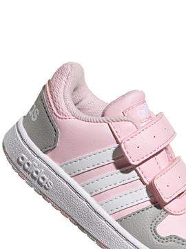 Zapatilla Adidas Hoops Rosa Niña