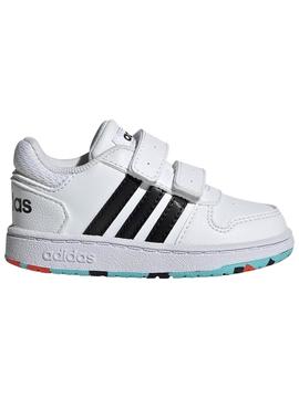 Zapatilla Adidas Hoops 2.0 Blanco/Negro