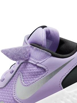 Zapatilla Nike Revolution Lila Niña
