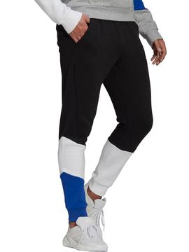 Pantalon Adidas Negro/Azul Hombre