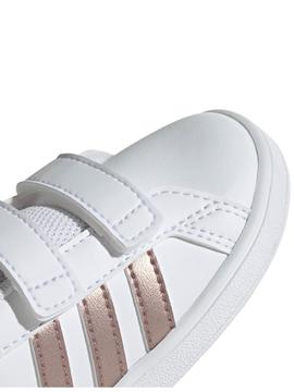 Zapatilla Adidas Grand Court Bco/Cobre