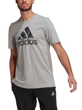 Camiseta Adidas Camo Gris Hombre