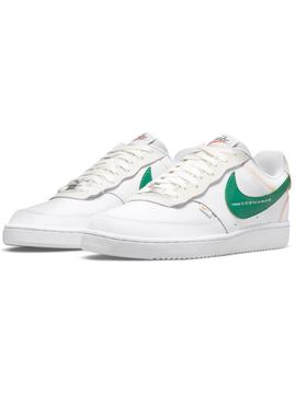 Zapatilla Nike Court Vision Prem Bco/Verde Hombre
