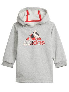 Chandal Adidas Gris detalles Rojos Niño