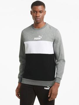 Sudadera Puma Crew Gris/Negro Hombre