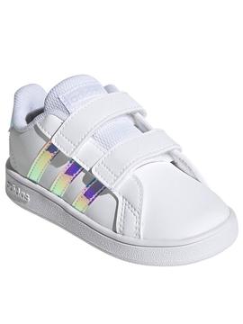 Zapatilla Adidas Grand Court Blanco Iridiscente