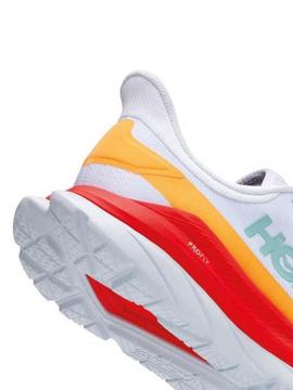 Zapatilla Hoka One One Mach 4 Blanco Naranja