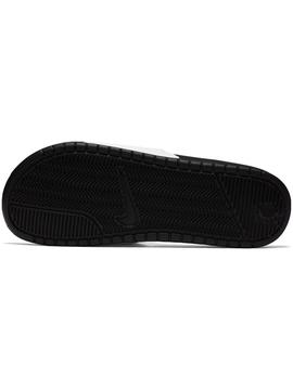 Chanclas Nike Benassi  Blanco/Negro Hombre