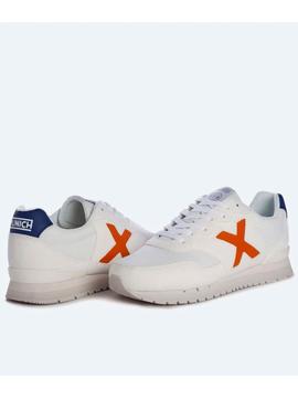 Zapatilla Munich Dash Bco/Naranja Hombre