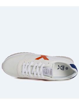 Zapatilla Munich Dash Bco/Naranja Hombre