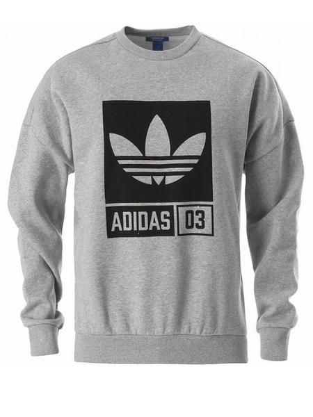 Sudadera Adidas Street Crew Gris Hombre