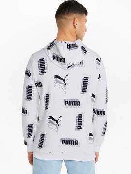 Sudadera Puma Blanca Logos Puma Hombre