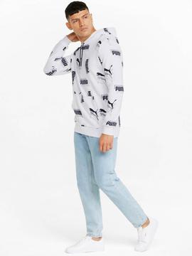 Sudadera Puma Blanca Logos Puma Hombre