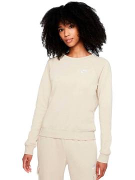 Sudadera Nike Essential Beige Mujer
