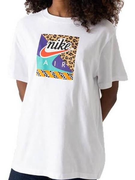 heroína Portavoz Semejanza Camiseta Nike Sportswear Blanco/Multicolor Mujer