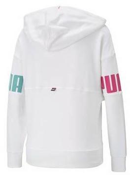 Sudadera Puma Blanca Rosa Verde Mujer