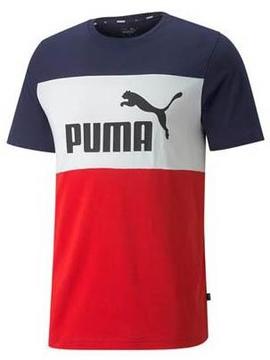 Camiseta Puma Marino Rojo Blanco Hombre