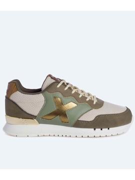 Zapatilla Munich Dash 144 Verde/Beige Mujer