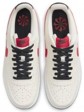 Zapatilla Nike Court Vision Beige/Rojo Hombre