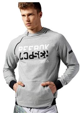 Sudadera Reebok WOR C Graphic Hoodie Gris Hombre