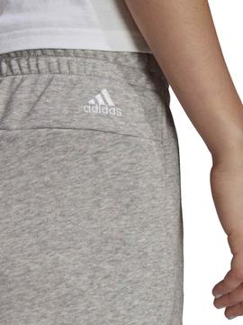 Pantalon Corto Adidas Gris Mujer