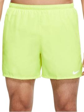Pantalon Corto Nike Challenger Fosforito Hombre