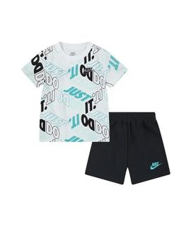 Conjunto Corto Nike JDI Bco/Verde Niño