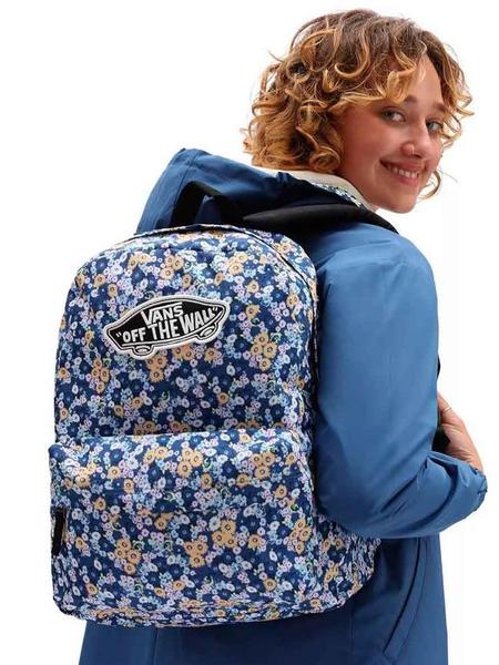 repollo Meseta Ambiente Mochila Vans Realm Flores Azul