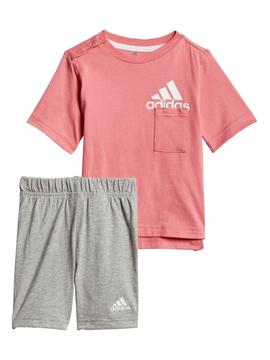 Conjunto Corto Adidas Bos Rosa Niña