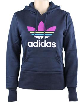 Sudadera Adidas Trefoil Hood ML Negro Mujer