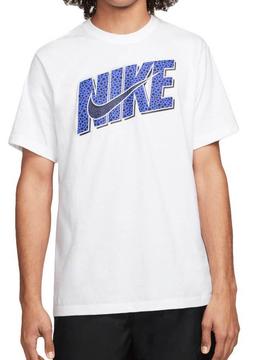 Camiseta Nike Swoosh Bco/Azul Hombre