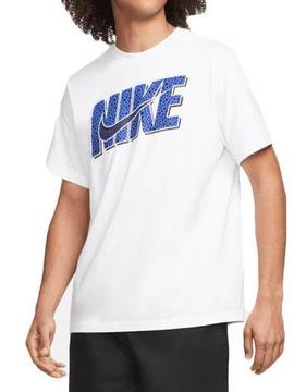 Camiseta Nike Swoosh Bco/Azul Hombre