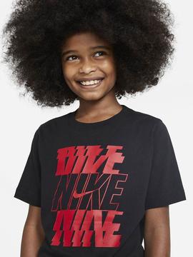 Camiseta Nike Negro/Rojo Niño