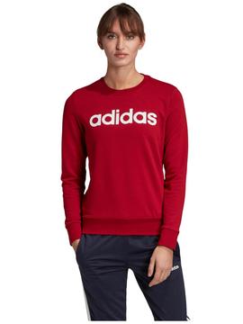 Sudadera Adidas W E LIN SWEAT Granate Mujer