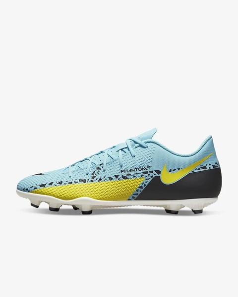 Bota Futbol Nike Phantom Club FG MG Azul Amarillo