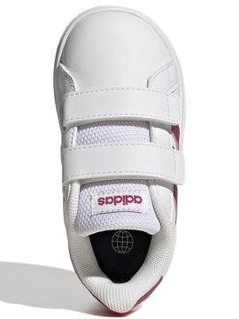 Zapatilla Adidas Grand Court Bco/Rosa Niña