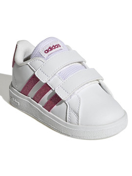 Zapatilla Adidas Grand Court Bco/Rosa Niña
