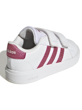 Zapatilla Adidas Grand Court Bco/Rosa Niña