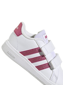 Zapatilla Adidas Grand Court Bco/Rosa Niña