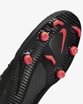 Bota Futbol Nike Phantom FG/MG Negro/Rojo