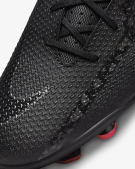 Bota Futbol Nike Phantom FG/MG Negro/Rojo